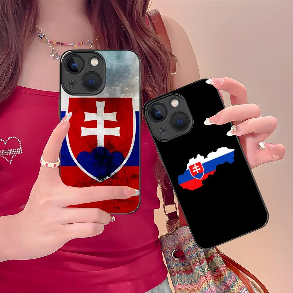 เคสโทรศัพท์มือถือลายธงชาติสโลวาเกีย สำหรับ iPhone 17 16 15 14 13 12 11 X XR XS 8 7 Pro Max Plus Mini  วัสดุซิลิโคนสีสันสดใส ดีไซน์หรูหรา