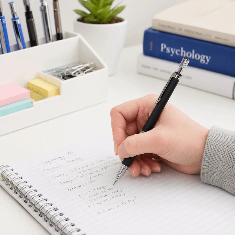 Simple Metal Mechanical Pencil 0.5/0.7/2.0mm 2B Press Using Automatic Pencil Drafting Pencil Exam Drafting
