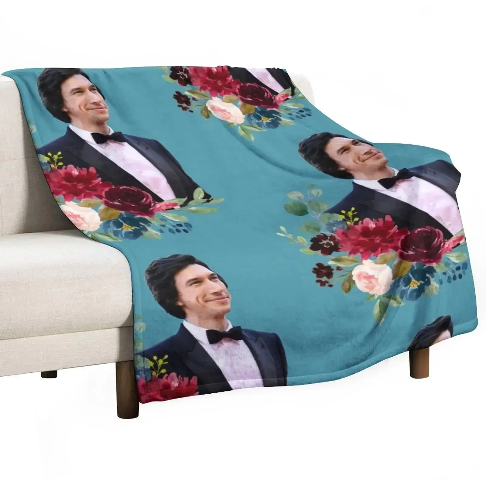 New Adam Driver Flower Child (2) Throw Blanket Cozy Throw Blanket for Bed Sofa Chair