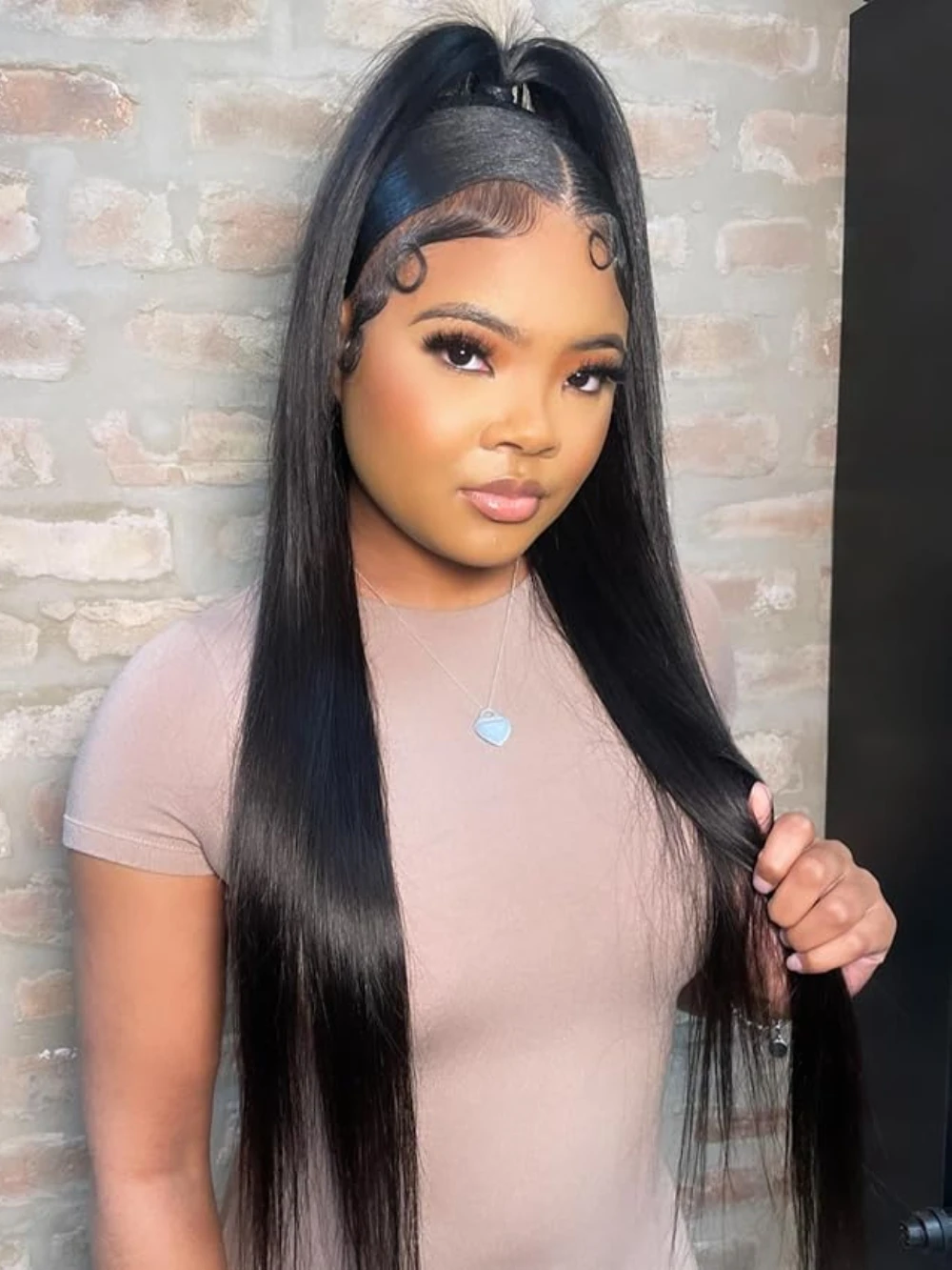 

36 Inch Lace Front Wigs Human Hair 200% Density 13x6 HD Transparent Straight Lace Frontal Wigs Pre Plucked Natural Hairline