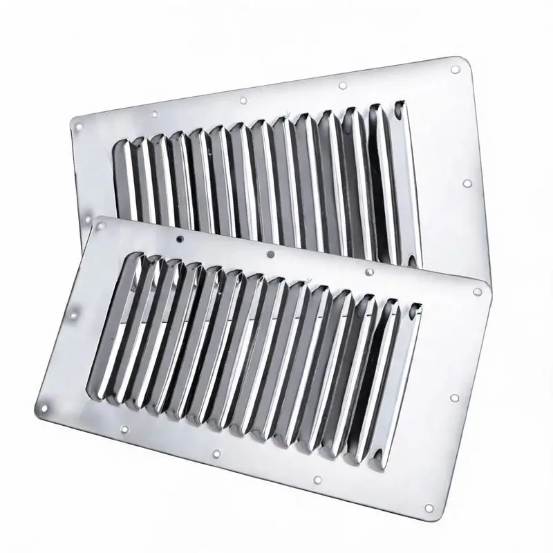 Stainless steel marine ventilation cover 13 slots louver vent 228 * 127mm ventilation plate air outlet ship accessories
