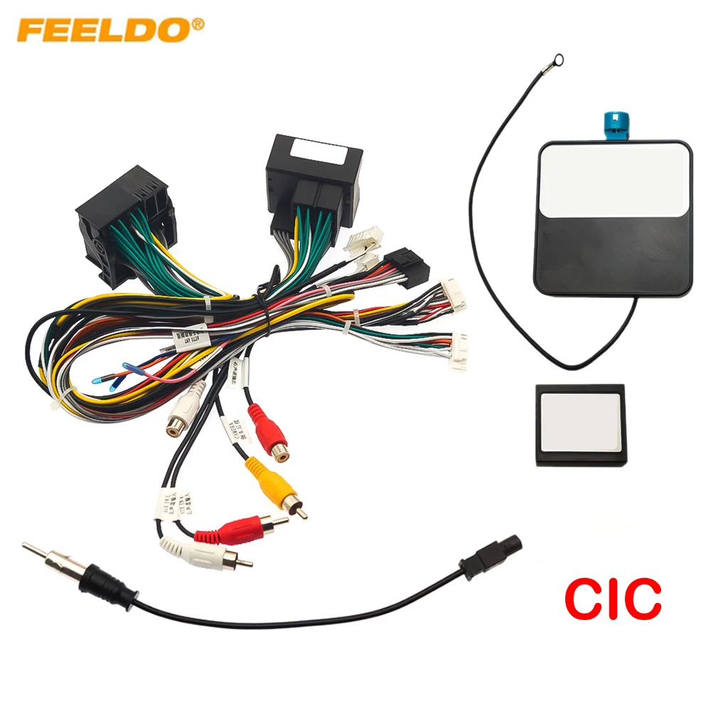Car 16pin Power Wiring Harness Adapter Canbus For BMW M1(11-13)/M3/M5(09-13)/X1(10-15)/X3(11-13)/X5(10-13) With OEM CIC System