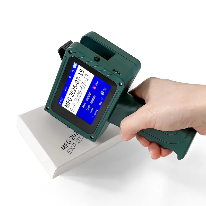 12.7mm Portable TIJ Handheld Inkjet Printer, Fast Dry Batch Coder for Egg Expiry Date and Number Marking