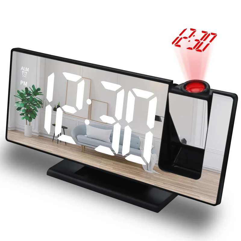 -border hot saleLEDProjection Clock Desktop Children's Electronic Clock Multi-Function Perpetual Calendar Student Only Alar