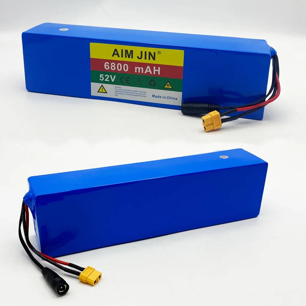 14S2P 52V 6.8ah lithium battery pack built-in BMS For 1000W 1500W Motorcycle Electric EScooter rechargeable battery+2A charger