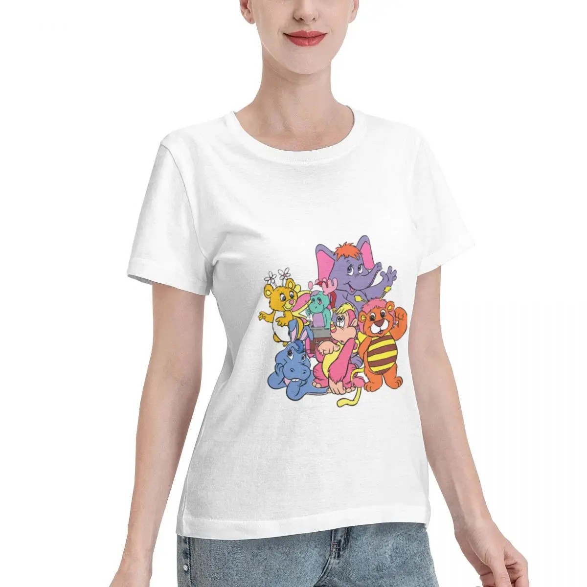 Limited Offer Wuzzles 80s Retro Cartoon Women's T-shirt Harajuku Regular Fit Tee