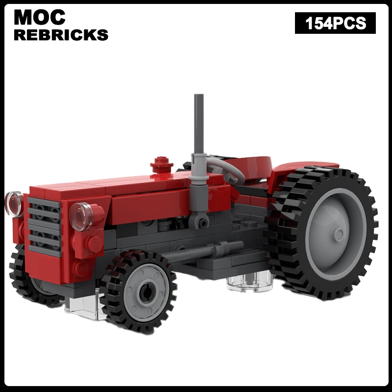 

MOC фермерский трактор Massey Ferguson городские большие грузовики строительные блоки Сборная модель кирпичи дисплей креативные детские игрушки подарки