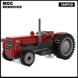 MOC Farm tractor Massey Ferguson CityLarge trucks Building Blocks Assembly Model Bricks Display Creative Children Toys Gifts