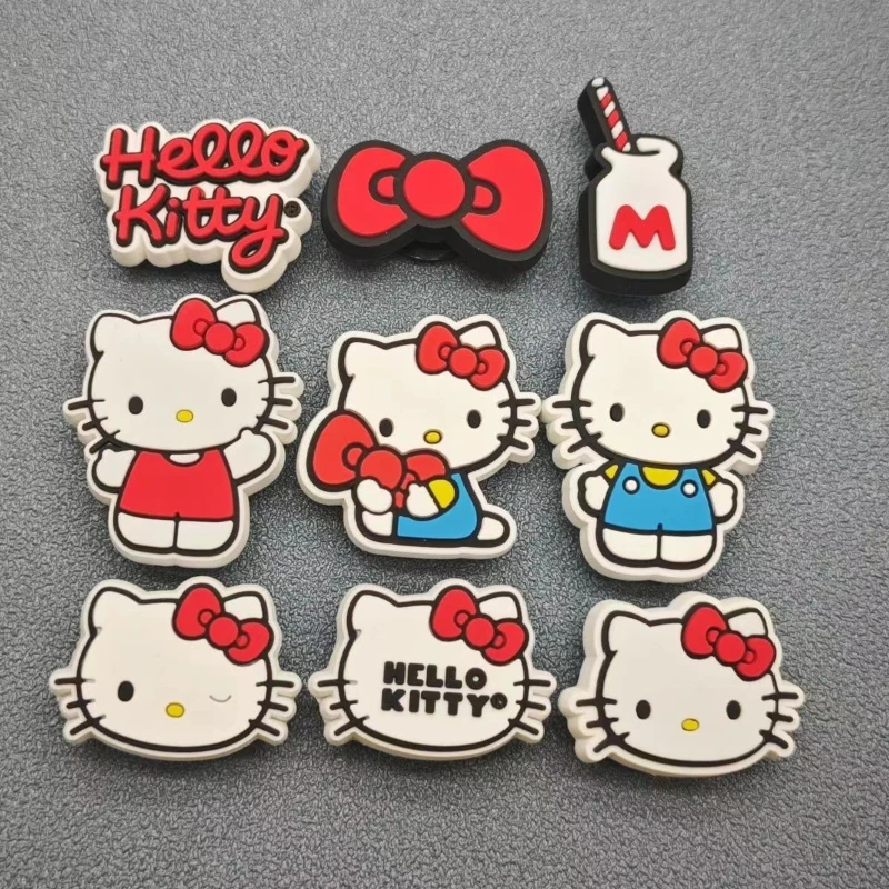 MINISO Sanrio Hello Kitty Christmas Shoe Charms DIY Detachable Hole Shoes Decorate Accessories Festival Party Gifts Favors