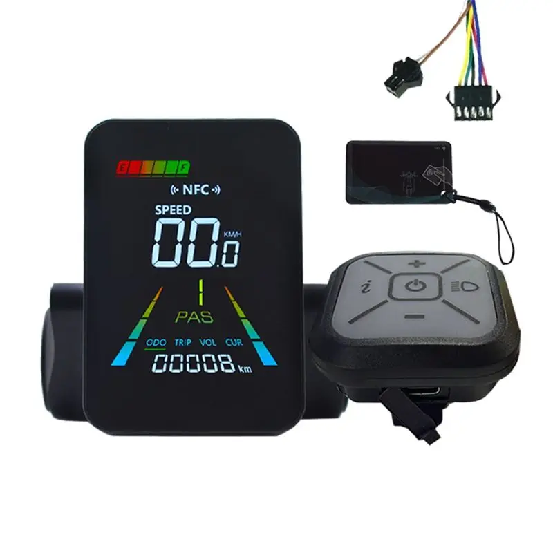 NEW HOT In Stock-F3 Electric Scooter LCD Display Animated Color Meter 24V/36V/48V/60V UART E-Bike Speedometer LCD Meter