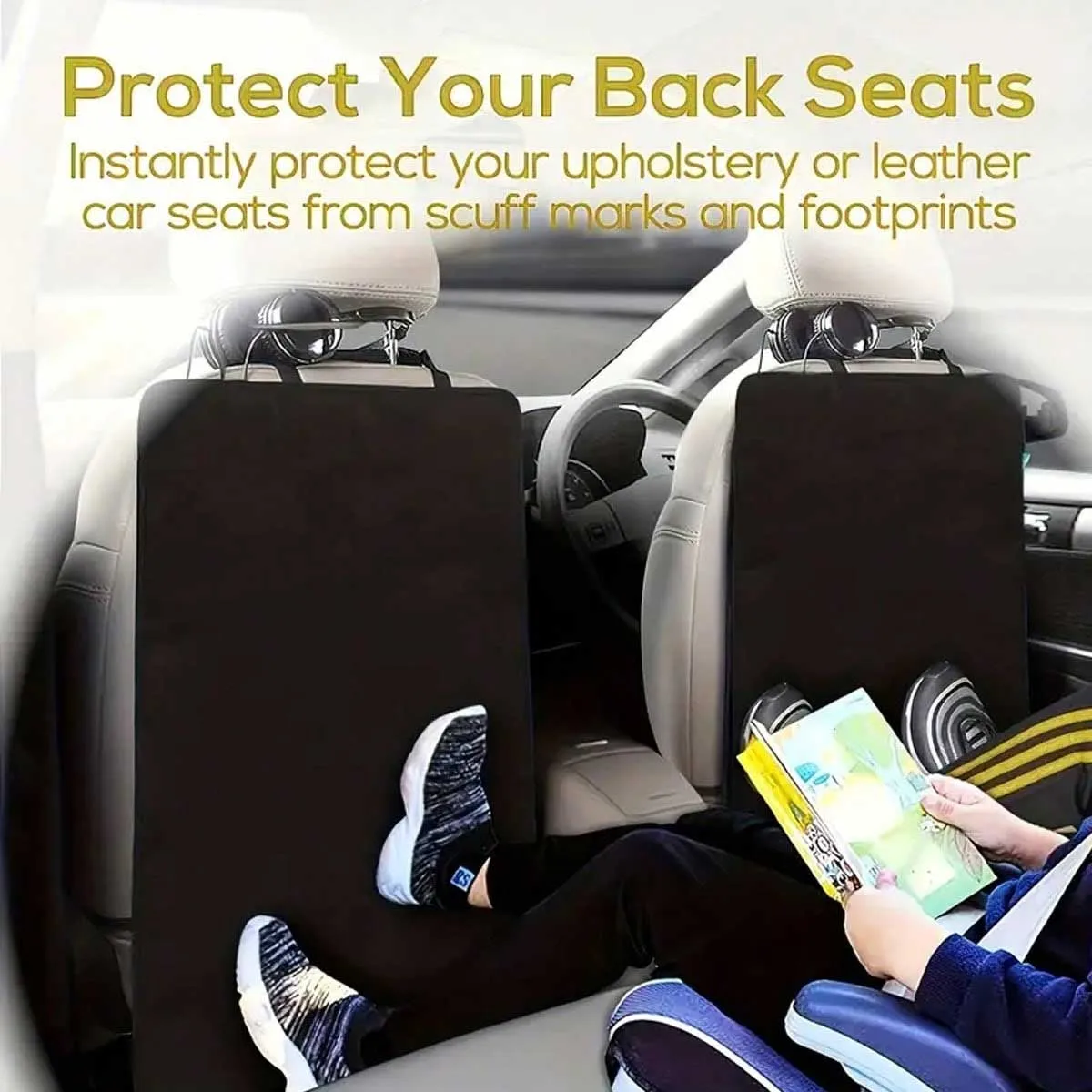 Autositz-Rückenlehnen-Schutz gegen Abnutzung und Schmutz, Leicht zu Reinigen, Autositz-Schutz | Autoschutzausrüstung, Rücksitzbezug – Detail 5