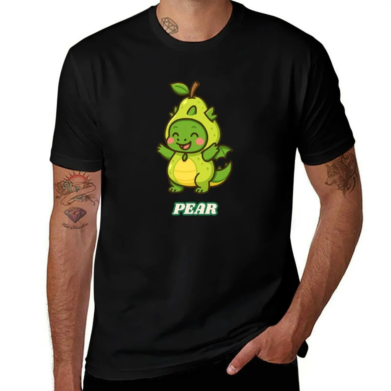 

Футболка Pear Dragon Delight - Dragon Edition, летняя одежда больших размеров, рубашка на заказ, винтажная мужская футболка