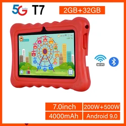 New 5G WiFi 7 Inch Tablet Pc Children's Gift Kids Learning Education Tablets Android 9.0 Quad Core 2GB RAM 32GB ROM Dual Cameras