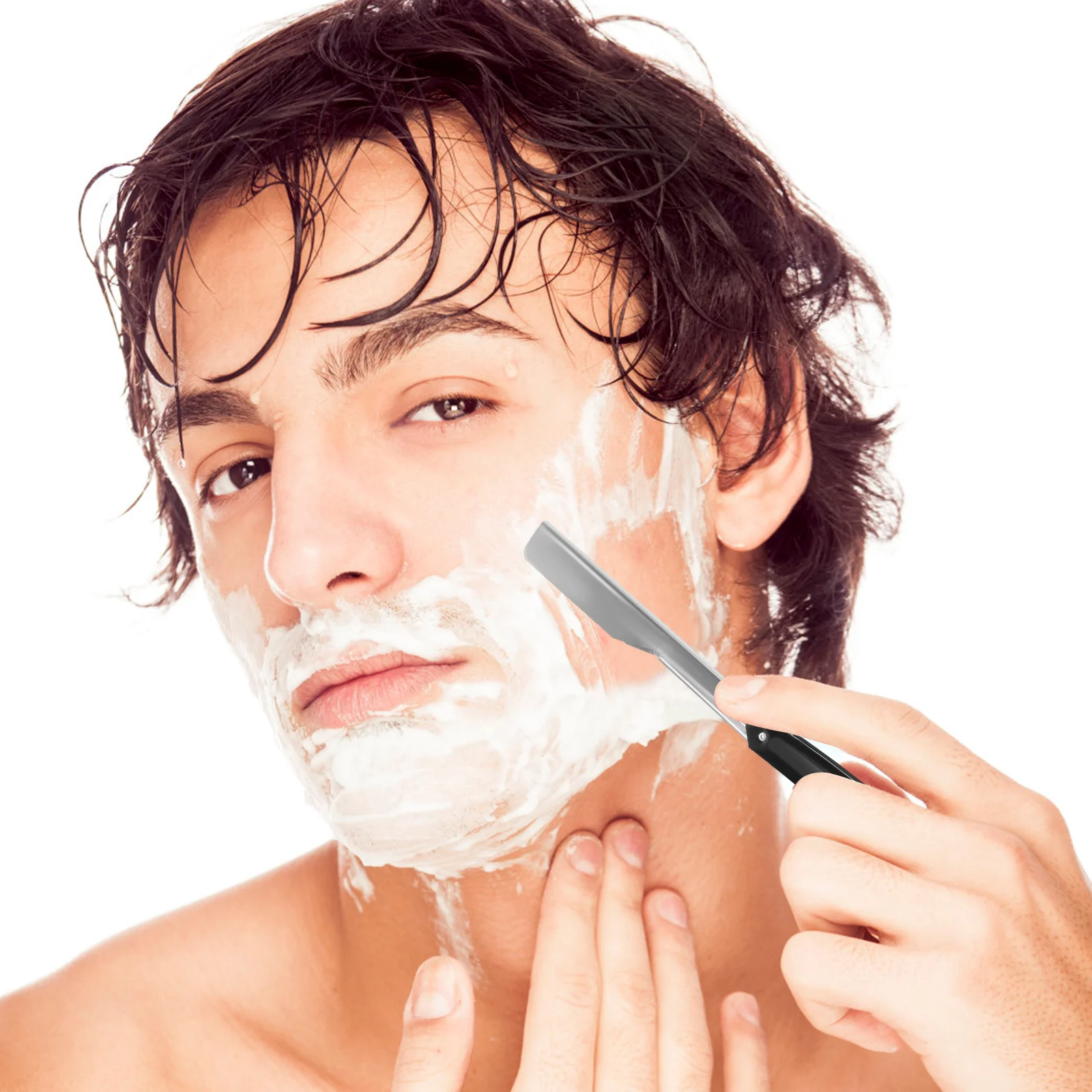 ماكينة حلاقة يدوية قابلة للطي للرجال، ماكينة حلاقة موفرة للمساحة مع انزلاق مريح، مثالية لصالونات الحلاقة في المنزل والسفر #6