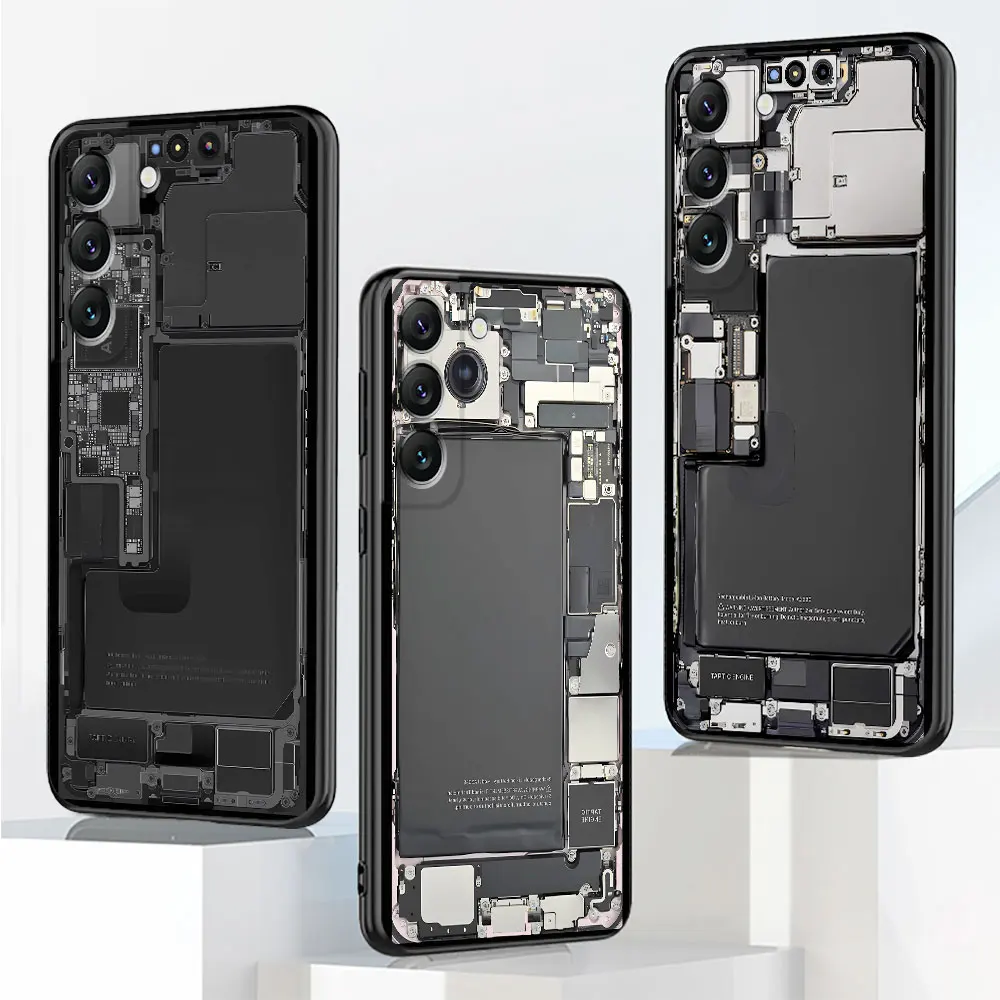 

Circuit Board Pattern Phone Case for Samsung Galaxy Note 20 10 Plus 8 9 S10 4G S9 S8 Plus S10e 10 Lite Shockproof Capa Cover