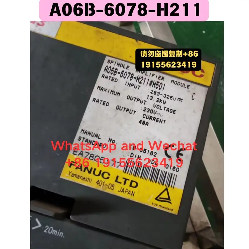 Used OEM disassembled parts A06B-6078-H211 Driver Functional test OK