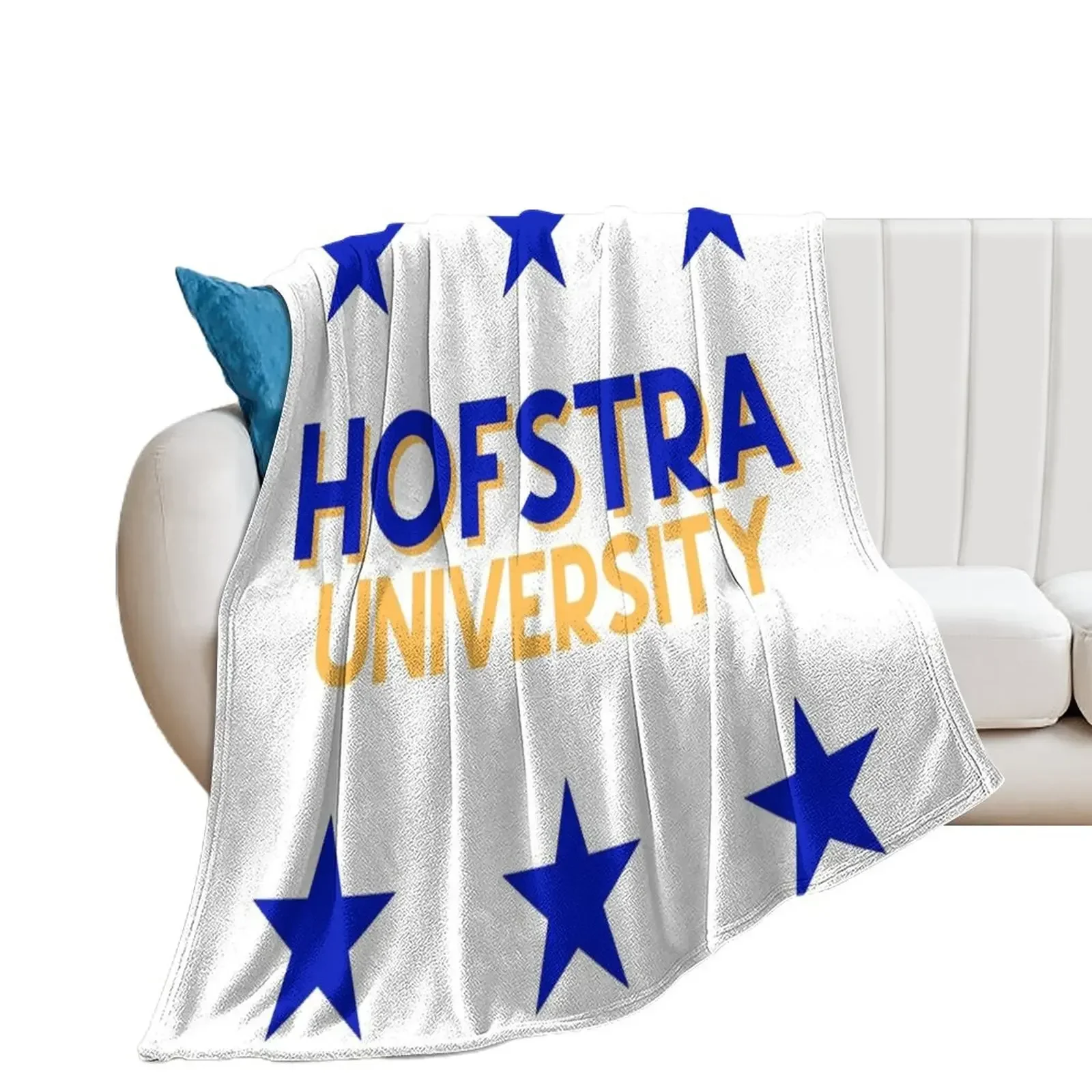 

Hofstra University Throw Blanket Flannel Fabric Sofas Blankets