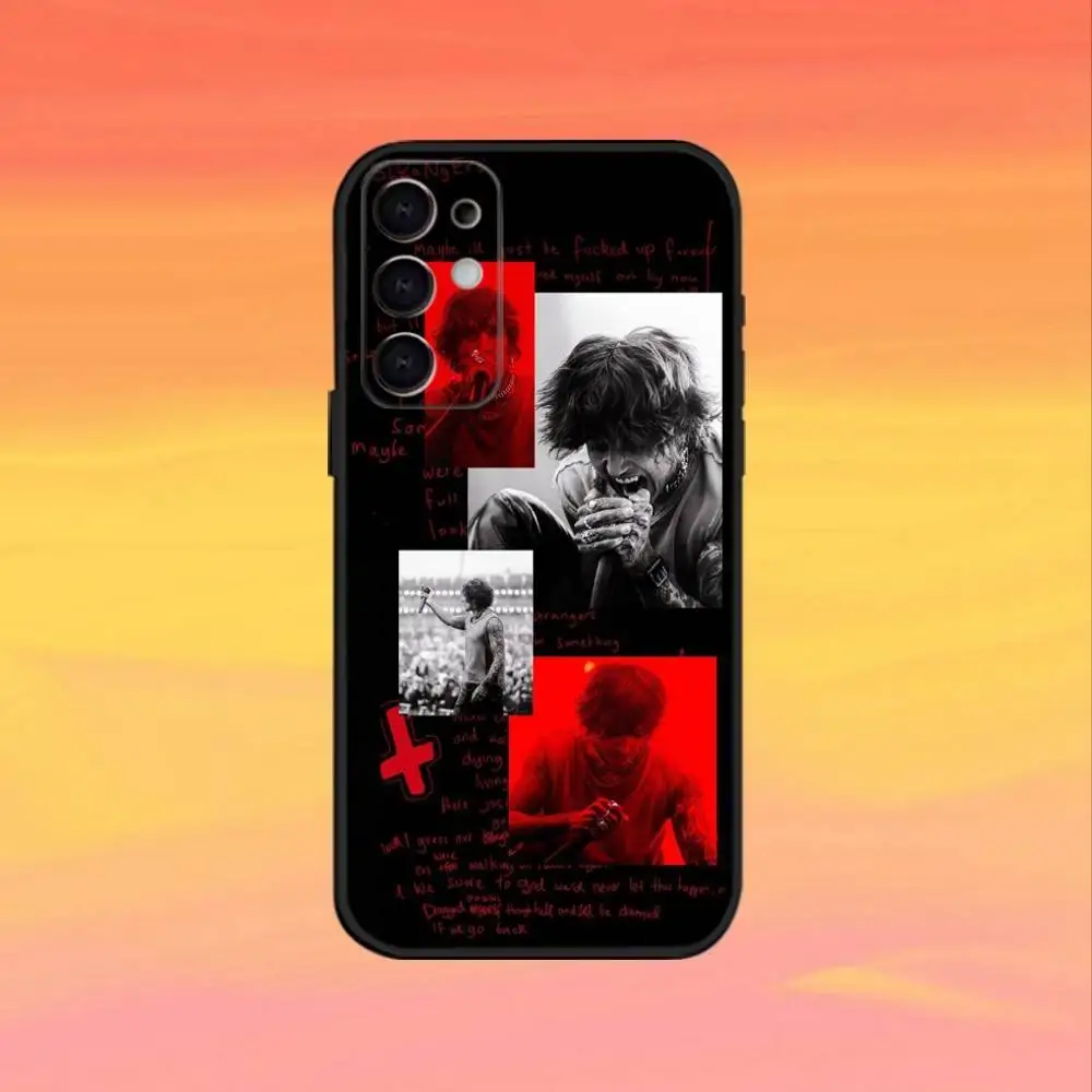 Oli S-Sykes B-Bring Me telefoonhoesje voor Samsung S25,24,23,22,30,21,10,9,Ultra,Plus,FE 5G zwarte zachte hoes