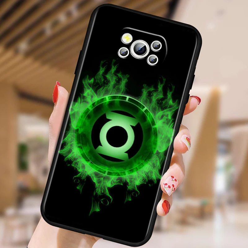 G-Greens L-Lanterns Comics For Xiaomi Mi Poco F5 F4 F3 X6 X5 X4 X3 M6 M5 M5S M4 M3 C65 Pro GT NFC 5G Black TPU Phone Case