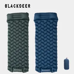 Blackdeer Camping Sleeping Pad inflatable mattress Built-in Pump rug with Pillow Backpacking Air Mattress Ultralight Hiking Mat