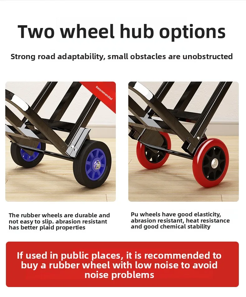 Carrinho puxado à mão dobrável portátil bagagem compras puxando mercadorias carga rei pequeno puxar carrinho modelo doméstico prático