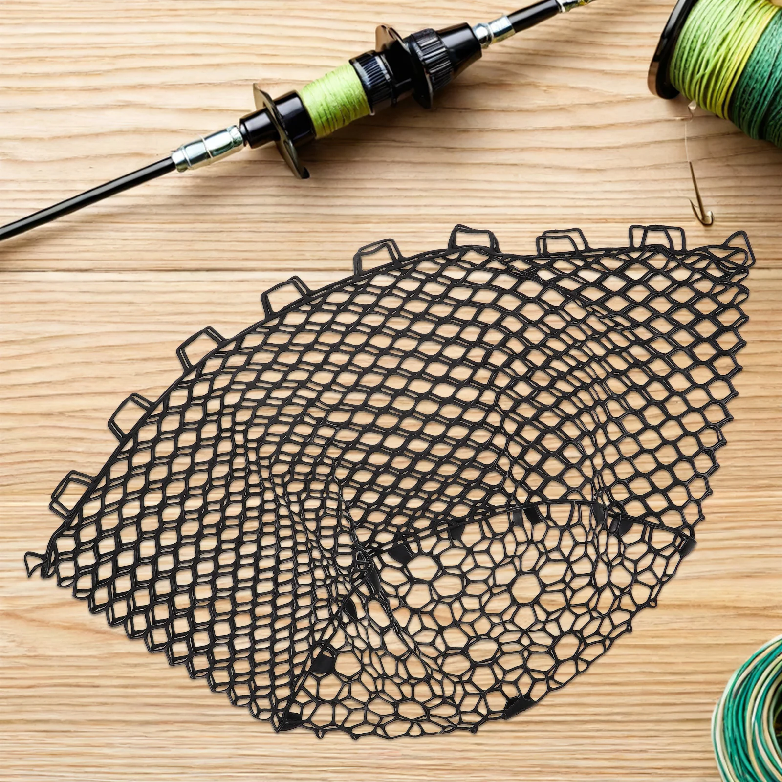 

Silicone Fishing Net Replacement Mesh Bag Foldable Lightweight Portable Durable Easy Clean Accessories Replacement Fishing Net