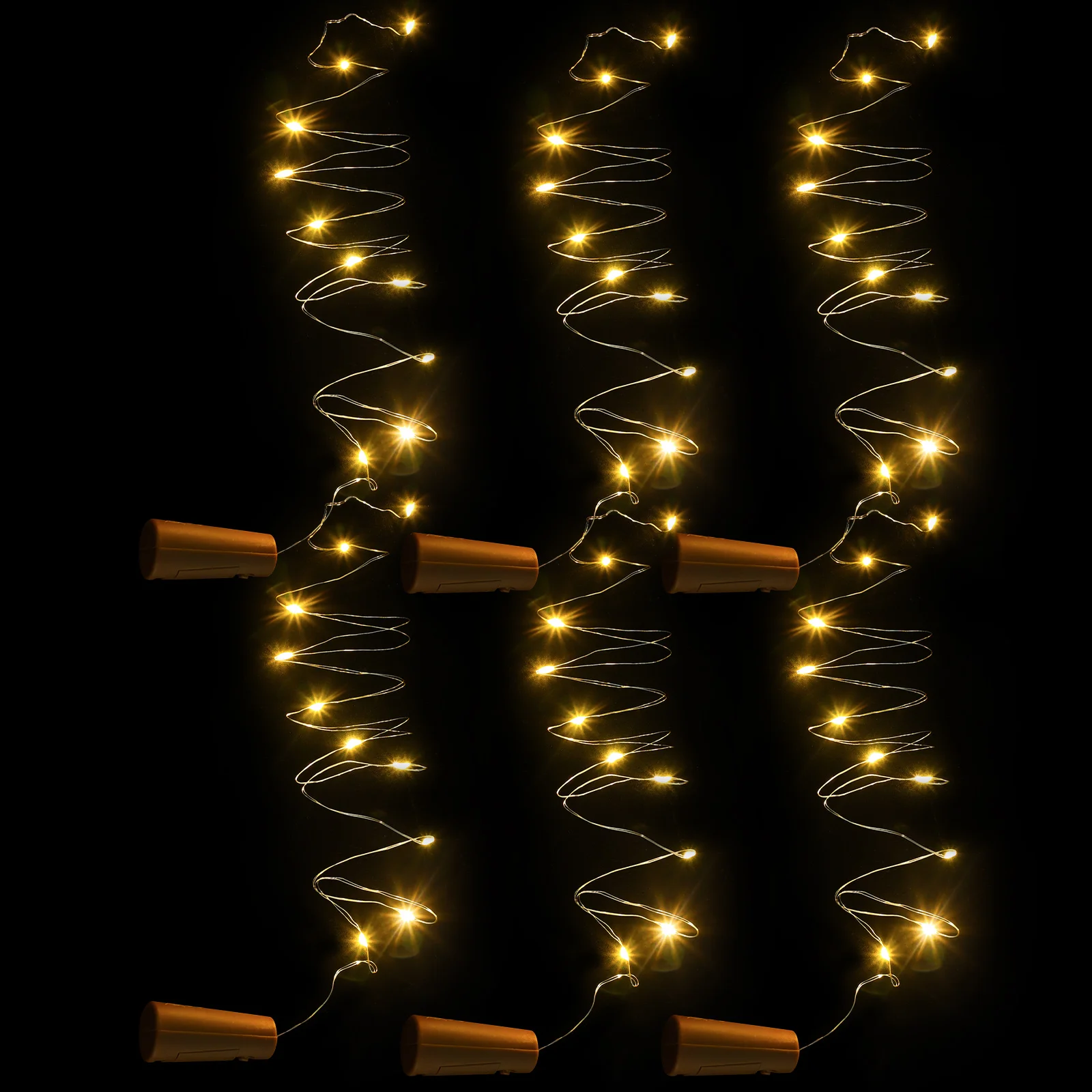 

6 Pcs Bottle Cork LED String Lights Reusable Eco Friendly Decorative Party Bedroom Flashing Plastic Lamp Christmas DIY