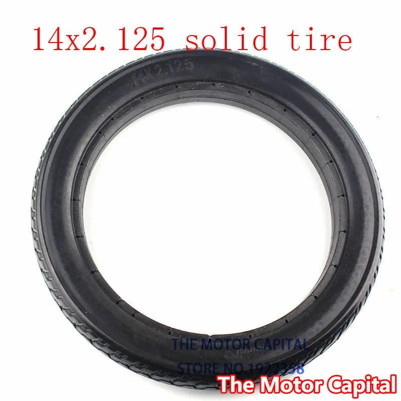 High performance Solid Rubber Electric tire 14*2.125 Electrombile  Tyre 14x2.125 Inflation-free Tire