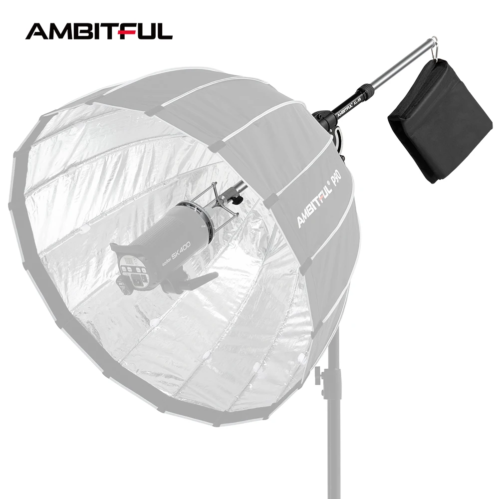 

Ambitful Upgrade AL-08 Softbox Reflective Extendable Bracket Mount Adapter for Bowens Mount Studio Flash Deep Parabolic Softbox
