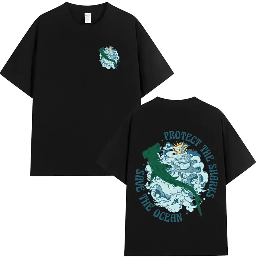 

Protect Our Oceans Comfort Colors Graphics T Shirt Shark Whale Save The Ocean Respect Local Marine Biologist T Shrits Streetwear