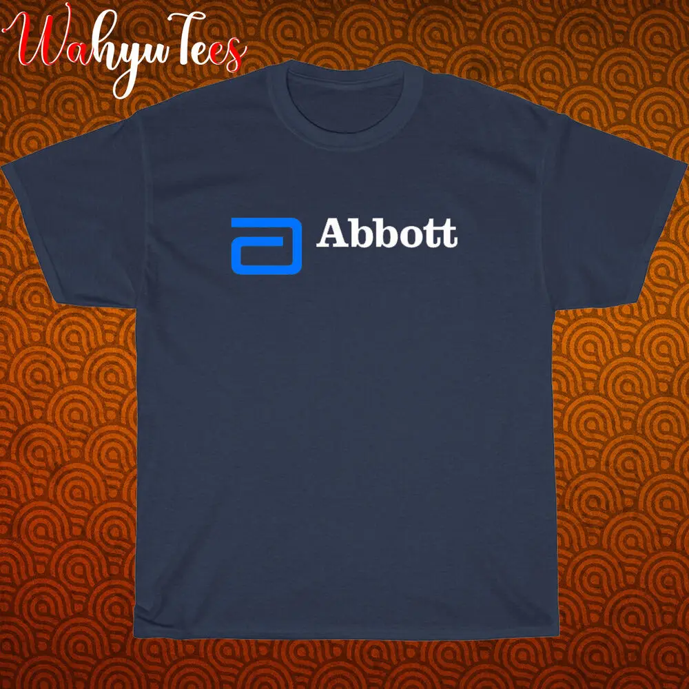 เสื้อยืดไซส์ S-5XL สีดำ/น้ำเงิน/เทา/ขาว Abbott ใหม่โลโก้เภสัชกรรม