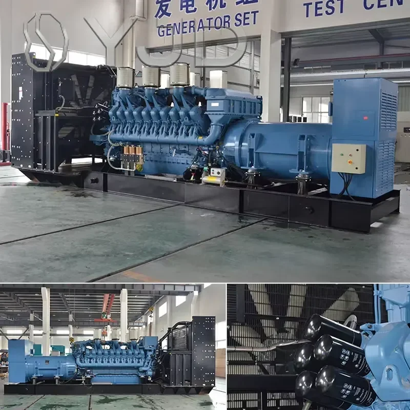 Chinese Made MTU 20V4000G23 2mw 2.5mva 2000kw Auto Start Open Frame Diesel Generator Set