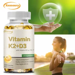 Vitamin K2 + D3 Supplement - Contains Vitamin K2 as MK-7, 215 Mcg (5000IU)