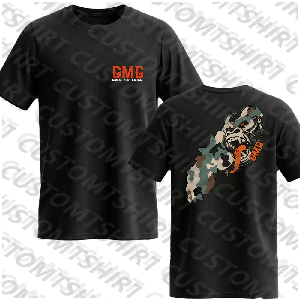 Gas Monkeys Garage Piston Cotton Men's T-shirts Duplex Print Shirts Cool Summer Tees Top Y2k Clothes Graphic Gasmonkey Tshirt