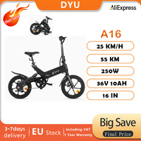 DYU A16 250W 36 V 10 Ah Battery 16 inch Foldable Electric Bike  55KM 25km/h max Speed