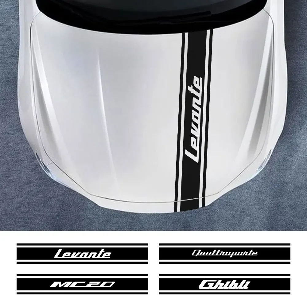

Car Hood Engine Cover Stickers For Maserati Levante Ghibli MC20 Quattroporte Bonnet PVC Films Decal Auto Decoration Accessories