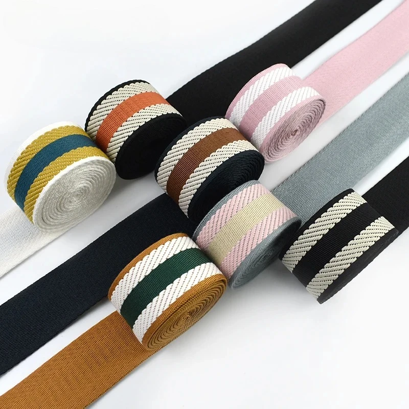 

1/2/5/10M 38mm Polyester Webbing Strap Backpack Shoulder Straps Striped Braid Tape Clothing Decor Belt DIY Sewing Accessories