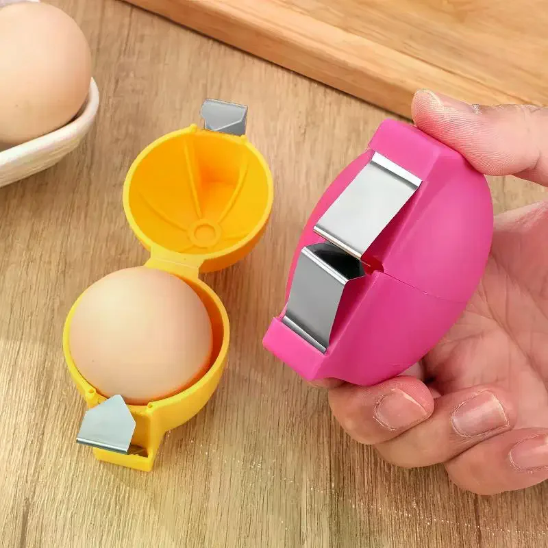 1 Pcs Multifunctional Egg Shell Opener Handheld Egg Cracker Separator Tool Eggshell Cutter Easy Open Kitchen Gadget For Egg