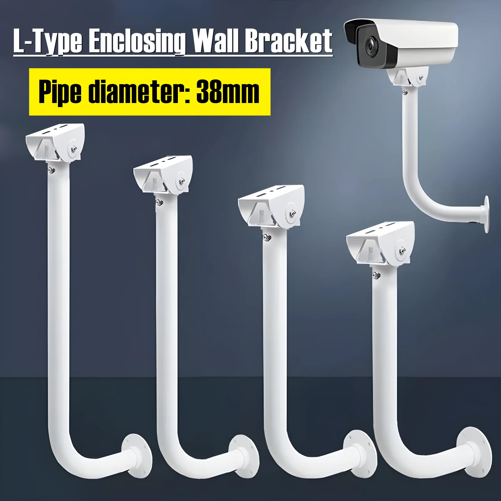 

Surveillance Wall Bracket L-shaped Aluminum Alloy Universal Duckbill Head Reinforced Wall Mounted Side Mount CCTV Camera Stand