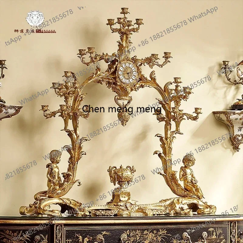 new Pure Copper and Rose Gold Plated Art Angel Pendulum, Luxury Royal Court European Imported, Decoration Ornaments, Classical,