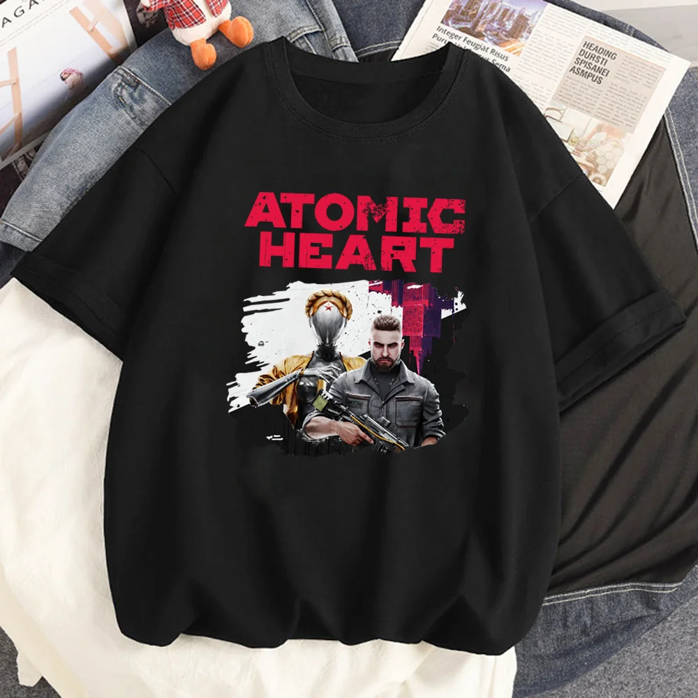 Atomic Heart atasan kaus gaya jalanan wanita t-shirt pakaian jalan Grafis gadis