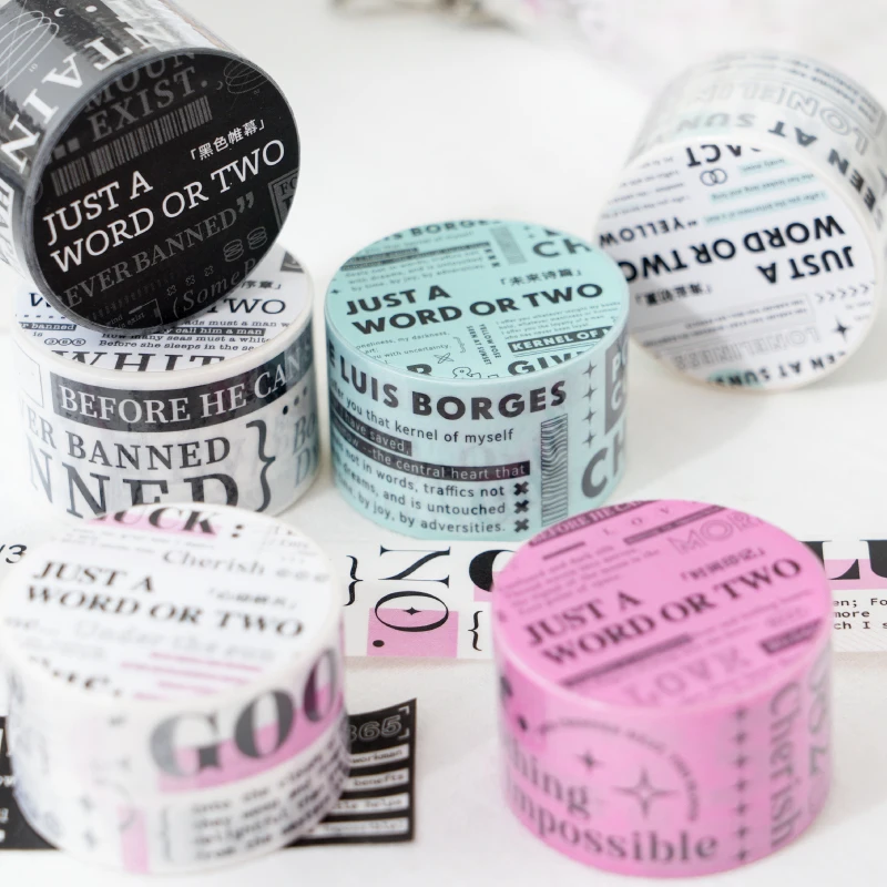 18PCS/LOT a word or two series cute lovely retro decorative paper masking washi tape