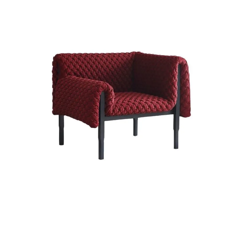 

Italian living room, casual light luxury sofa chair, fabric modern simple living room balcony, leisure chair solid wood