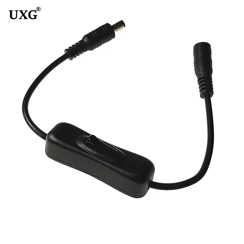 Inline 304 Switch On Off With Female Male Power Cable 5.5x2.1mm 2.5mm DC Connector Switch 5A 12V 24V For CCTV LED Strip Light image 3