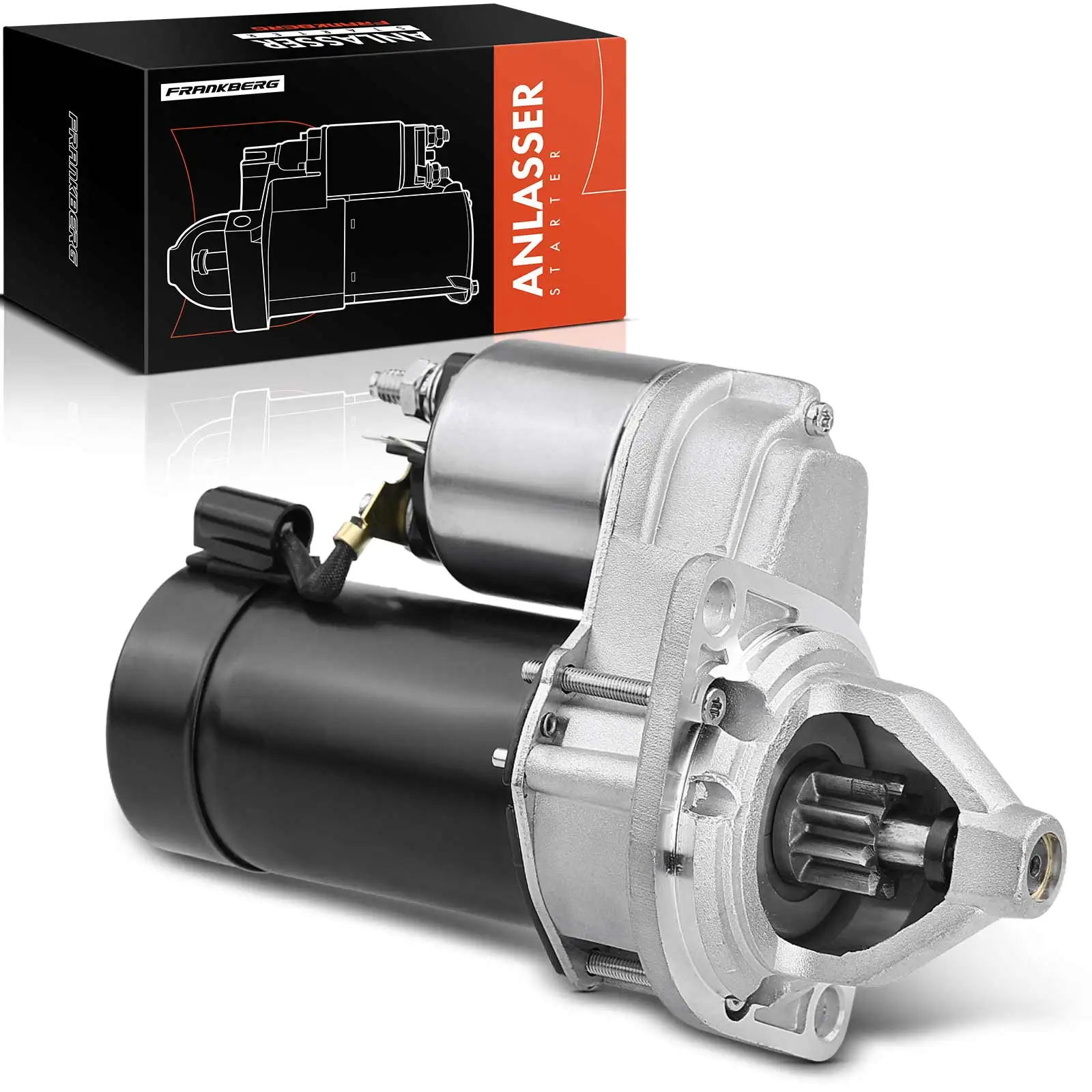 Frankberg 1x startmotor voor VW Caddy, Skoda Favorit, Forman, Pick-up, Felicia I, Kombi II 1989-2001 443115614130 6U0911023BX