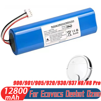 Replacement Battery 12800mAh for Ecovacs Deebot Ozmo 900,901,905,920,930,937,N8,N8 Pro Li-ION 14.4V Robot Vacuum Cleaner Battery