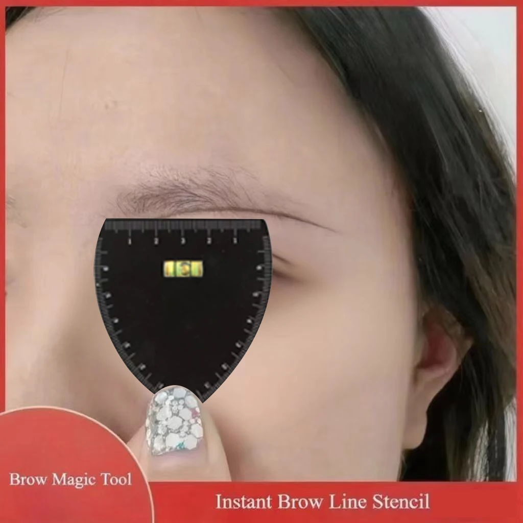 Women Eyebrow Ruler Stencil Brow Mapping Tool Makeup Measuring Template Symmetrical Microblading Ruler Quick Brow Shaping Guide