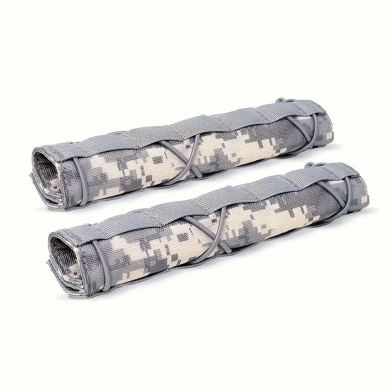 2-piece Adjustable Heat Silencer With MOLLE System, 8.66"x5.51" - Durable 500D Nylon For Air Guns, Hunting And Shooting
