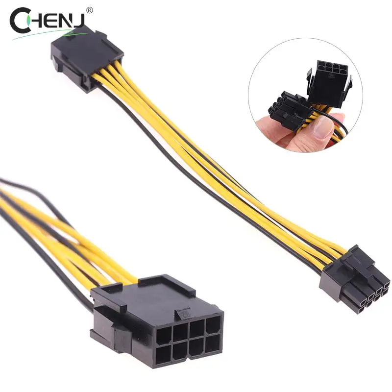 New 1pcs Adapter PCI-E CPU EPS 8 Pin To Dual 8P Power Splitter Graphics Card For Video Card For Riser Extension Cable