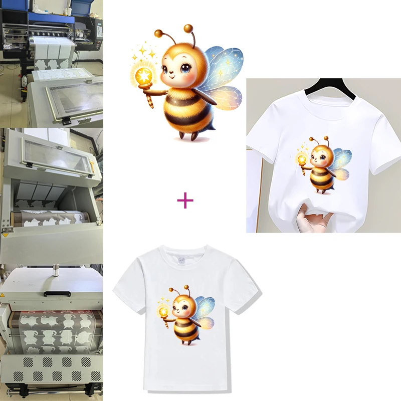 Sweet honeybee Princess Dress DTF Heat Transfer On Clothes Iron On Patches For Clothing patches for clothing transfers ready to